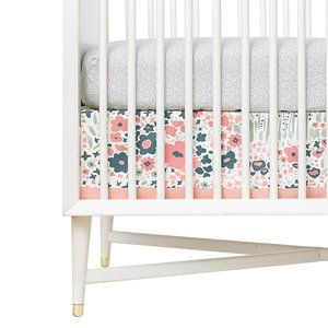 NWT DwellStudio Posey Floral Nursery Crib Skirt